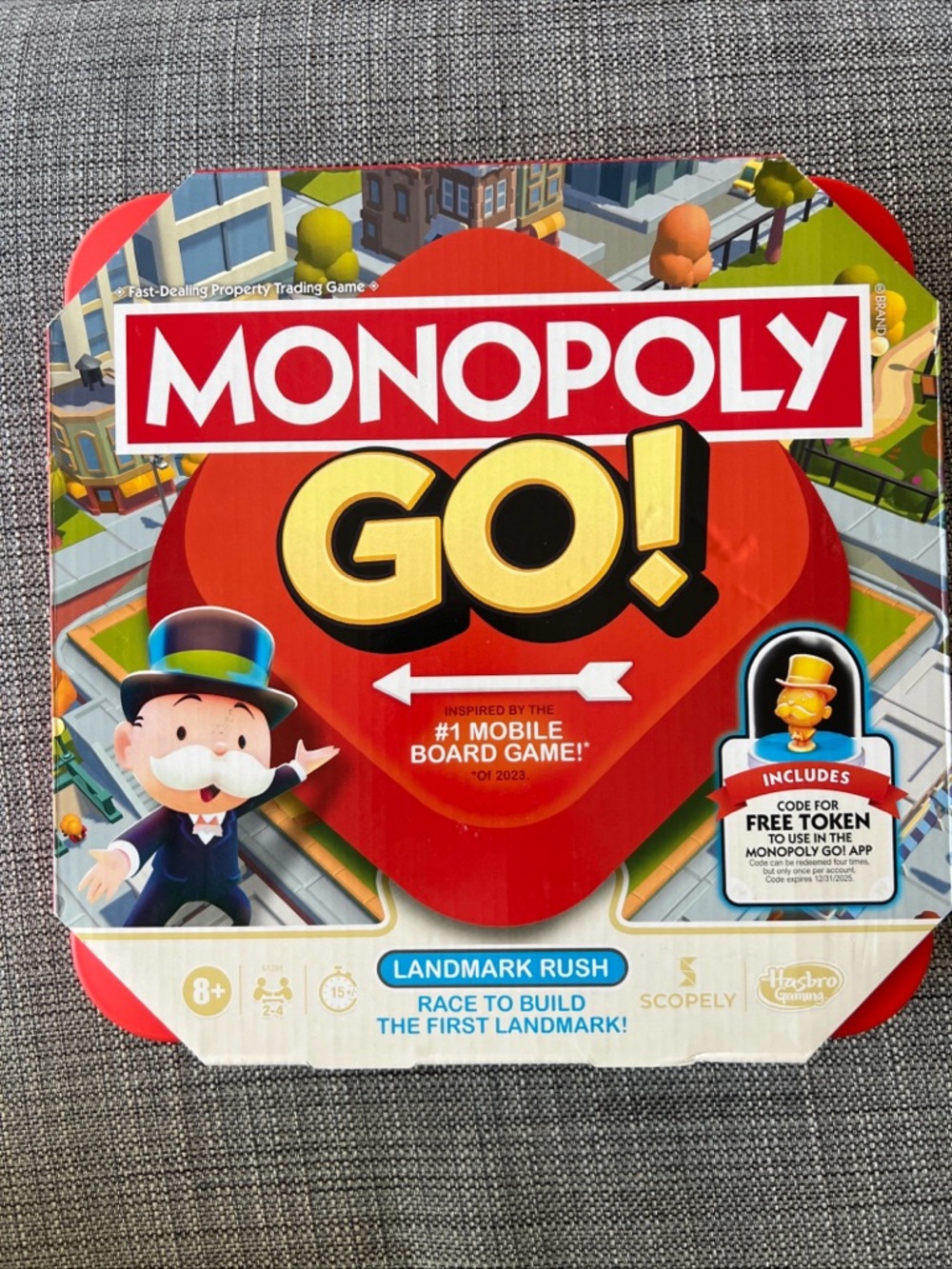 Monopoly Go Board Game Portable Travel Friendly Game Tray